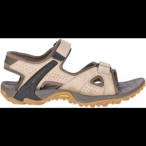 NEW Merrell Kahuna Leather Hiking Sandal Taupe Men's 8 Medium FREE SHIPPING